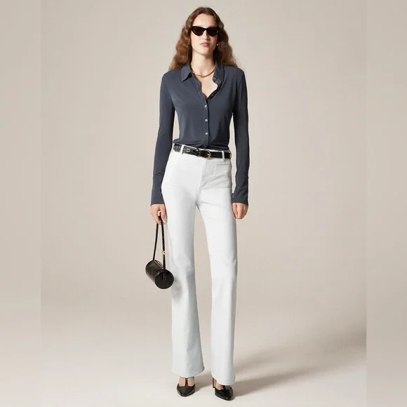 J.Crew Women’s Vintage flare pant in washed twill Light Blue - Size 32 - Picture 1 of 7